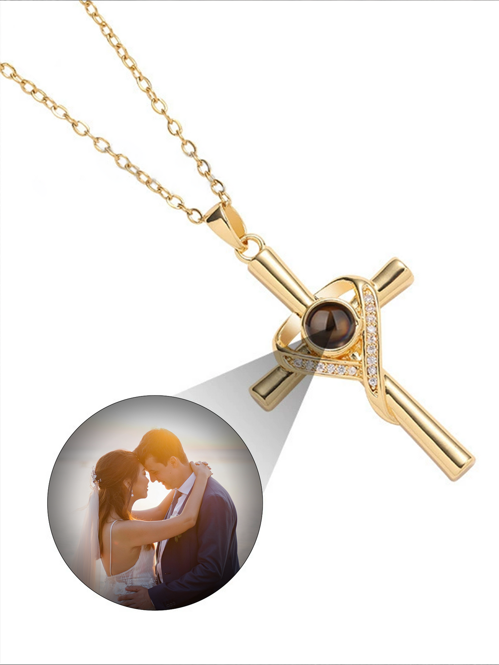 Heart Cross Projection Pendant｜Where Faith and Love Meet in Light