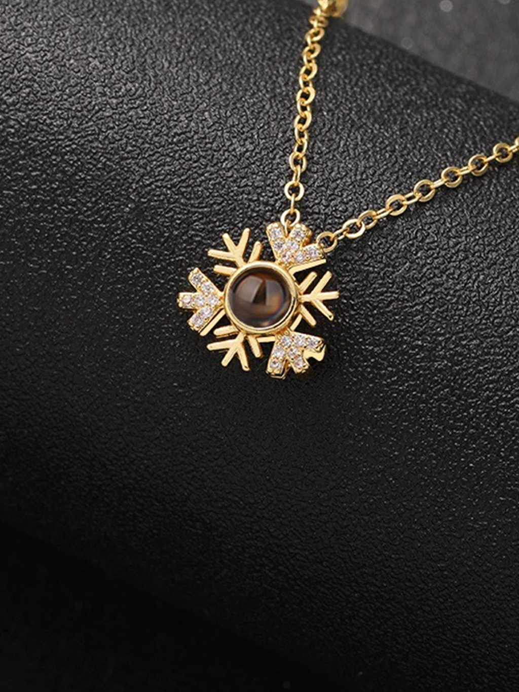 "Ice Snow Vow" Custom Snowflake Projection Necklace
