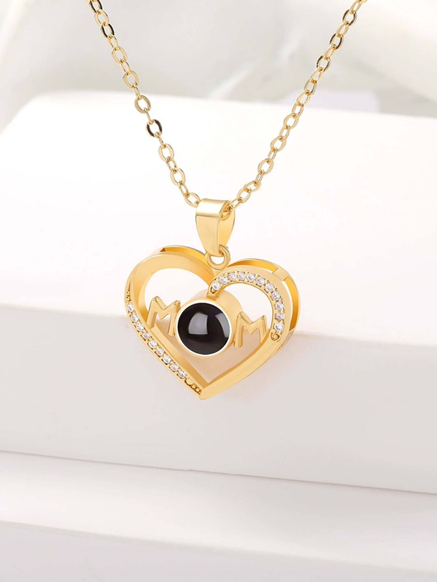 MOM Heart Projection Necklace｜Preserve Mother's Love in Light and Shadow