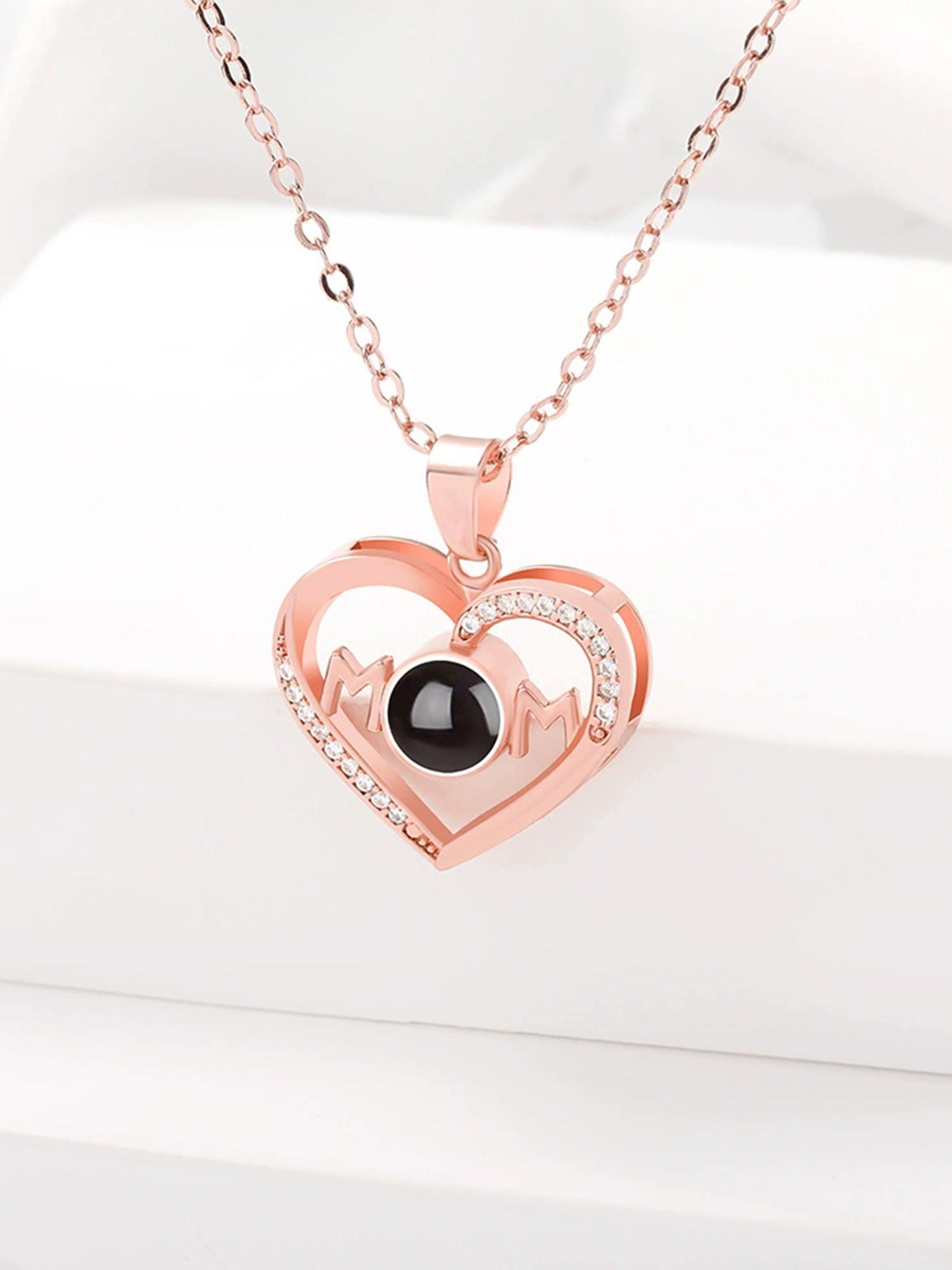 MOM Heart Projection Necklace｜Preserve Mother's Love in Light and Shadow