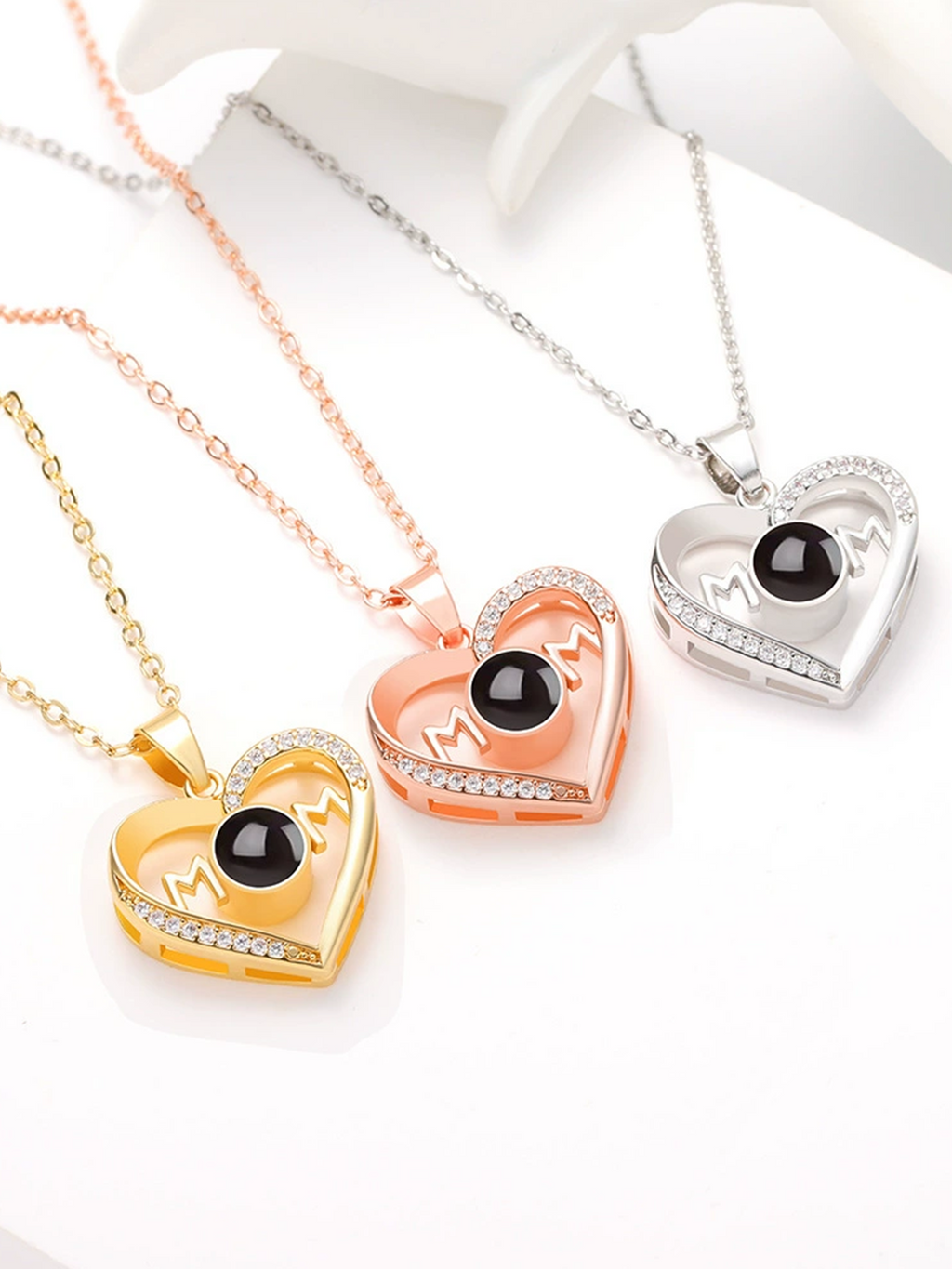 MOM Heart Projection Necklace｜Preserve Mother's Love in Light and Shadow